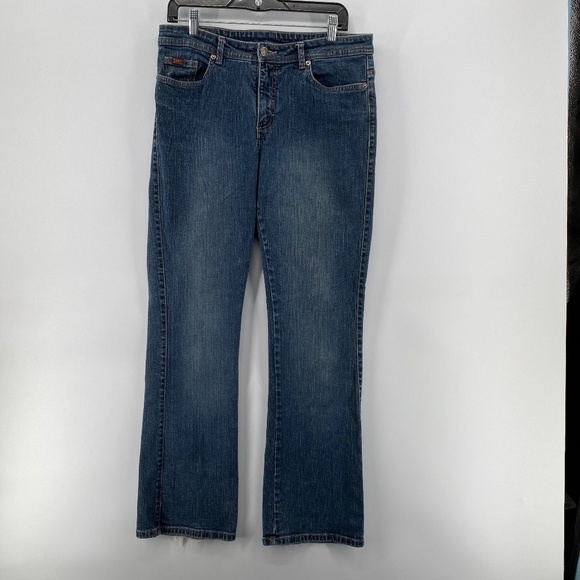 Lee Jeans Womens 12 M High Rise Boot Cut Light Blue Denim 100% Cotton 5 Pocket - Picture 1 of 13